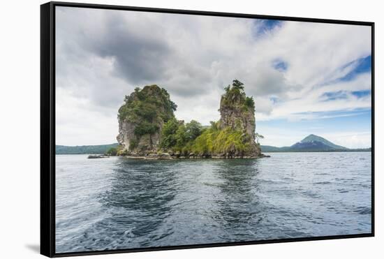 The Beehives (Dawapia Rocks) in Simpson Harbour, Rabaul, East New Britain, Papua New Guinea, Pacifi-Michael Runkel-Framed Stretched Canvas