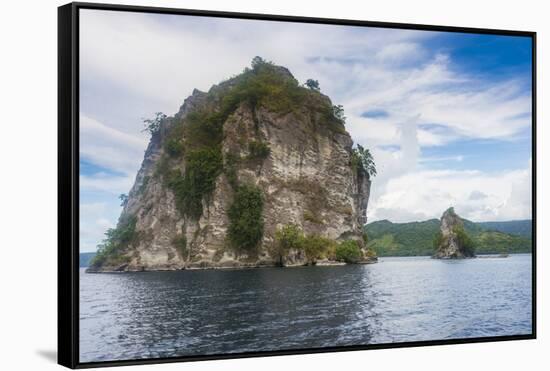 The Beehives (Dawapia Rocks) in Simpson Harbour, Rabaul, East New Britain, Papua New Guinea, Pacifi-Michael Runkel-Framed Stretched Canvas