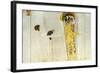 The Beethoven Frieze, Detail: Knight in Shining Armor, 1902-Gustav Klimt-Framed Premium Giclee Print