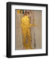 The Beethoven Frieze, Detail: Knight in Shining Armor-Gustav Klimt-Framed Giclee Print