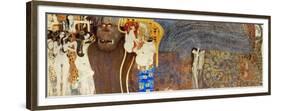 The Beethoven Frieze, Detail: the Hostile Forces, 1902-Gustav Klimt-Framed Premium Giclee Print