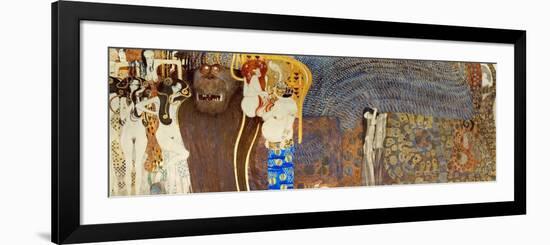 The Beethoven Frieze, Detail: the Hostile Forces, 1902-Gustav Klimt-Framed Premium Giclee Print