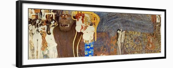 The Beethoven Frieze, Detail: the Hostile Forces, 1902-Gustav Klimt-Framed Premium Giclee Print