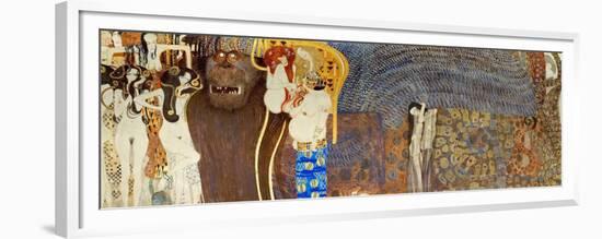 The Beethoven Frieze, Detail: the Hostile Forces, 1902-Gustav Klimt-Framed Premium Giclee Print