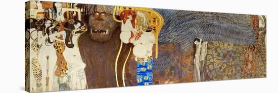 The Beethoven Frieze, Detail: the Hostile Forces, 1902-Gustav Klimt-Stretched Canvas