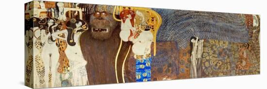 The Beethoven Frieze, Detail: the Hostile Forces, 1902-Gustav Klimt-Stretched Canvas