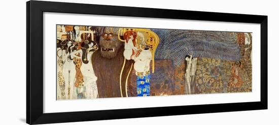 The Beethoven Frieze, Detail: the Hostile Forces, 1902-Gustav Klimt-Framed Giclee Print