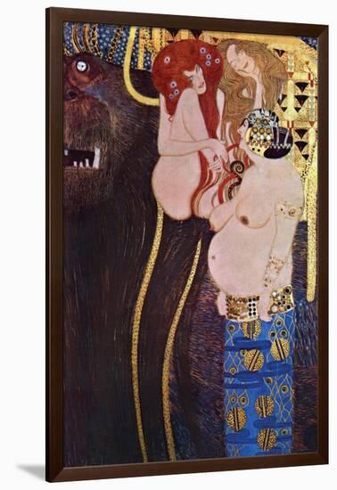 The Beethoven Frieze-Gustav Klimt-Framed Art Print