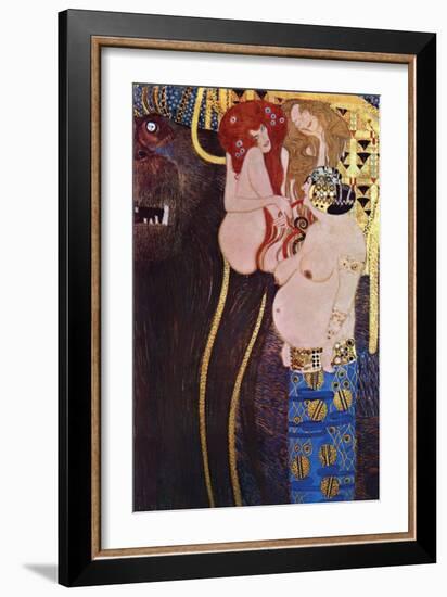 The Beethoven Frieze-Gustav Klimt-Framed Art Print