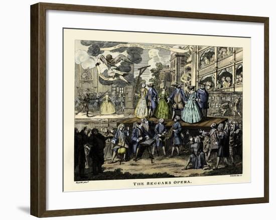 The Beggar's Opera - etching by William Hogarth-William Hogarth-Framed Giclee Print