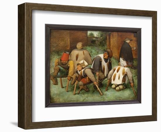 The Beggars (Oil on Panel)-Jan the Elder Brueghel-Framed Giclee Print