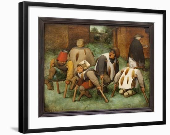 The Beggars (Oil on Panel)-Jan the Elder Brueghel-Framed Giclee Print