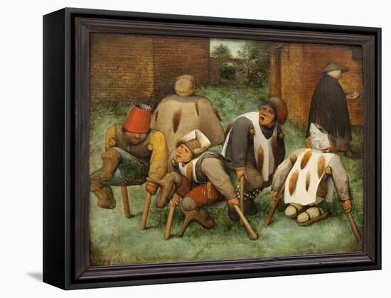 The Beggars (Oil on Panel)-Jan the Elder Brueghel-Framed Stretched Canvas