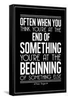 The Beginning Mister Rogers Quote-null-Framed Stretched Canvas