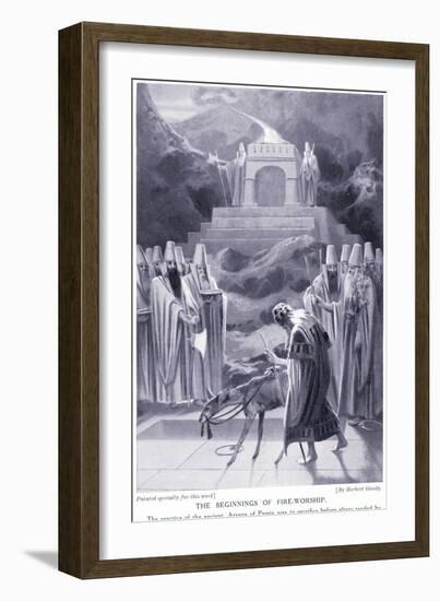 The Beginnings of Fire-Worship-Herbert Gandy-Framed Giclee Print