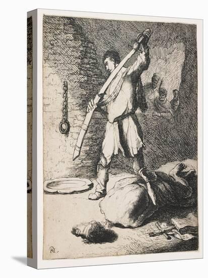 The Beheading of John the Baptist-Rembrandt van Rijn-Stretched Canvas