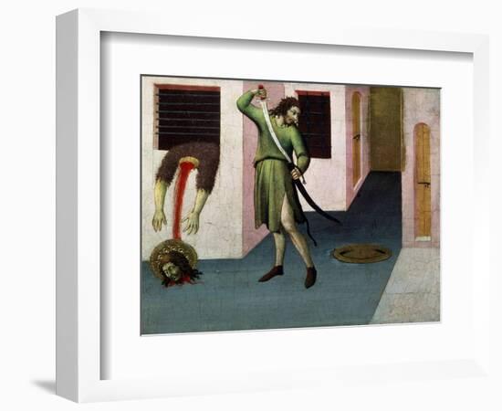 The Beheading of Saint John the Baptist, 15th Century-Sano di Pietro-Framed Giclee Print