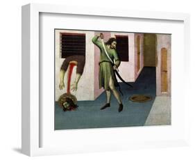 The Beheading of Saint John the Baptist, 15th Century-Sano di Pietro-Framed Giclee Print