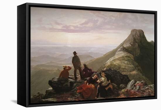 The Belated Party on Mansfield Mountain-James B. Thompson-Framed Stretched Canvas