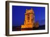 The Belem Tower at Night in Lisbon, Portugal-nito-Framed Photographic Print