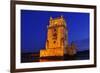 The Belem Tower at Night in Lisbon, Portugal-nito-Framed Photographic Print