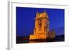 The Belem Tower at Night in Lisbon, Portugal-nito-Framed Photographic Print