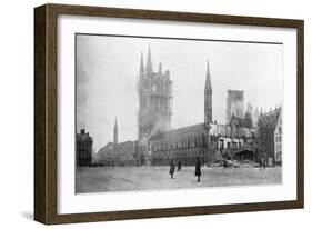 The Belfry and Cloth Hall of Ypres, Belgium, 24 November 1914-null-Framed Giclee Print