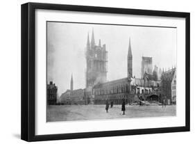 The Belfry and Cloth Hall of Ypres, Belgium, 24 November 1914-null-Framed Giclee Print