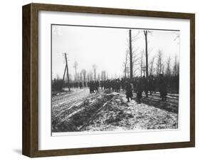 The Belgian Army Heading for the Trenches, 1914-Jacques Moreau-Framed Photographic Print