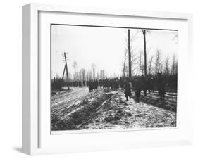 The Belgian Army Heading for the Trenches, 1914-Jacques Moreau-Framed Photographic Print