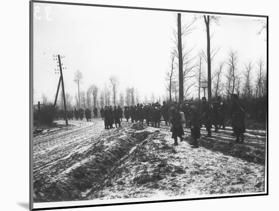 The Belgian Army Heading for the Trenches, 1914-Jacques Moreau-Mounted Photographic Print