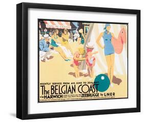 The Belgian Coast-Frank Newbould-Framed Art Print