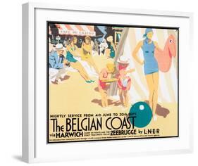 The Belgian Coast-Frank Newbould-Framed Art Print