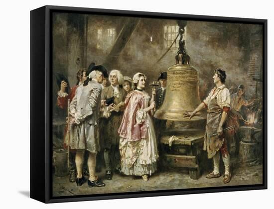 The Bell's First Note-Jean Leon Gerome Ferris-Framed Stretched Canvas