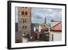 The Bell-Tower of the Evangelical Lutheran Cathedral And, in the Background, the Bell- Tower of St.-Massimo Borchi-Framed Photographic Print