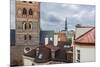 The Bell-Tower of the Evangelical Lutheran Cathedral And, in the Background, the Bell- Tower of St.-Massimo Borchi-Mounted Photographic Print