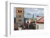 The Bell-Tower of the Evangelical Lutheran Cathedral And, in the Background, the Bell- Tower of St.-Massimo Borchi-Framed Photographic Print