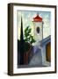 The Bell Tower oil on canvas laid on panel-Joseph Stella-Framed Giclee Print