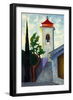 The Bell Tower oil on canvas laid on panel-Joseph Stella-Framed Giclee Print