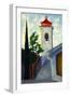 The Bell Tower oil on canvas laid on panel-Joseph Stella-Framed Giclee Print