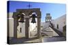 The Bell Towers at the Monastery of St. John at Chora, Patmos, Dodecanese, Greek Islands, Greece-Neil Farrin-Stretched Canvas