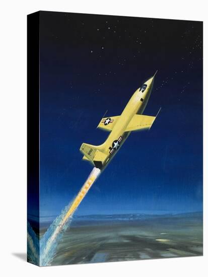 The Bell X-1-Wilf Hardy-Stretched Canvas