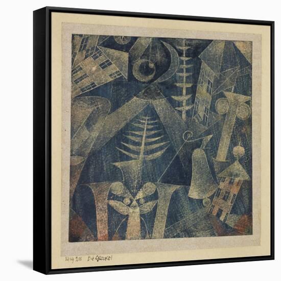 The Bell!-Paul Klee-Framed Stretched Canvas