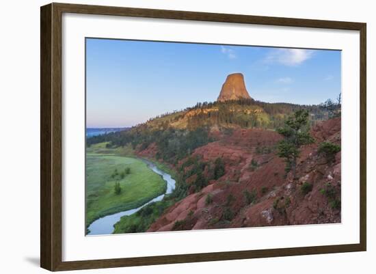 The Belle Fourche River Run Below Devils Tower National Monument, Wyoming, Usa-Chuck Haney-Framed Photographic Print