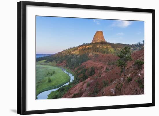 The Belle Fourche River Run Below Devils Tower National Monument, Wyoming, Usa-Chuck Haney-Framed Photographic Print