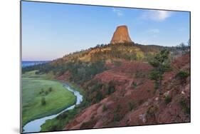 The Belle Fourche River Run Below Devils Tower National Monument, Wyoming, Usa-Chuck Haney-Mounted Photographic Print