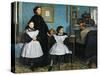 The Bellelli Family, 1858-67-Edgar Degas-Stretched Canvas