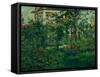 The Bellevue garden, 1880. Manet spent the last summers of his life outside Paris in Bellevue.-Edouard Manet-Framed Stretched Canvas