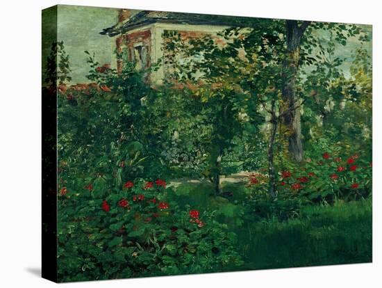 The Bellevue garden, 1880. Manet spent the last summers of his life outside Paris in Bellevue.-Edouard Manet-Stretched Canvas