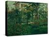 The Bellevue garden, 1880. Manet spent the last summers of his life outside Paris in Bellevue.-Edouard Manet-Stretched Canvas